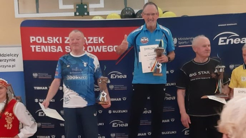 Leszek Jodaniewski z Człuchowa wygrał turniej Grand Prix Polski Masters w Tenisie Stołowym. To był taki mały rewanż za Międzyzdroje