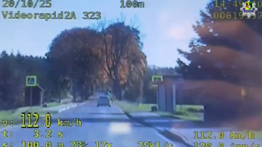 Pędził 112 km/h na dozwolonej 40-tce. 18-letni kierowca z powiatu kościerskiego stracił prawo jazdy i otrzymał słony mandat WIDEO