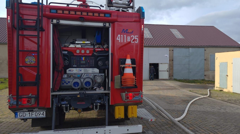 Pożar w Gockowicach w gminie Chojnice. Płomienie pojawiły się w budynku gospodarczym