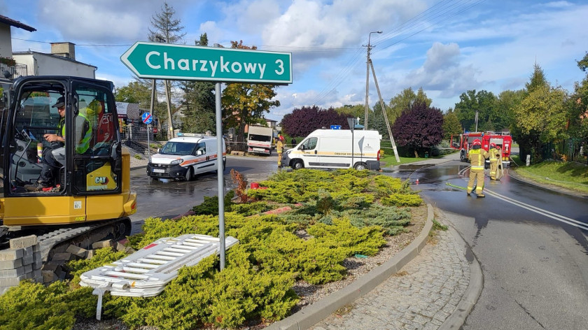 Uszkodzenie gazociągu średniego ciśnienia w Chojniczkach w gminie Chojnice AKTUALIZACJA