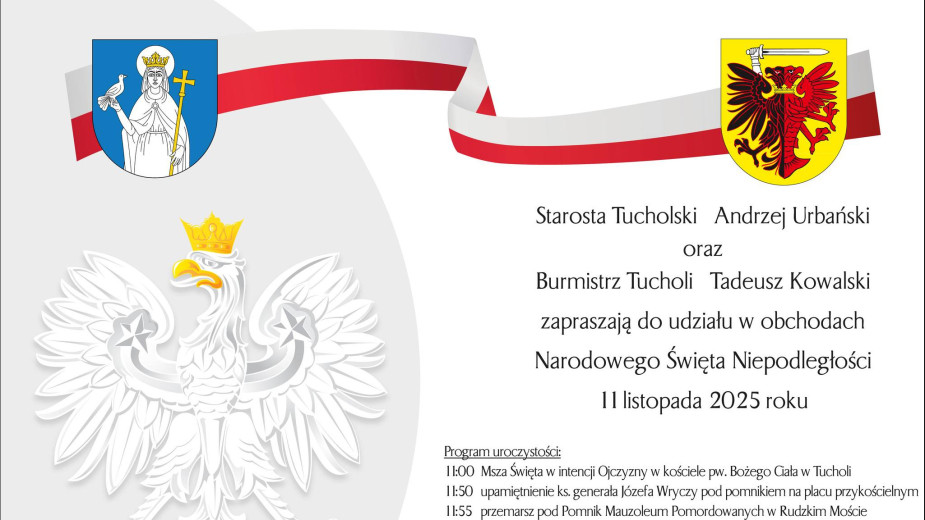 Narodowe Święto Niepodległości w Tucholi. Uczestnicy rozpoczną mszą w intencji Ojczyzny, a skończą odśpiewaniem Roty