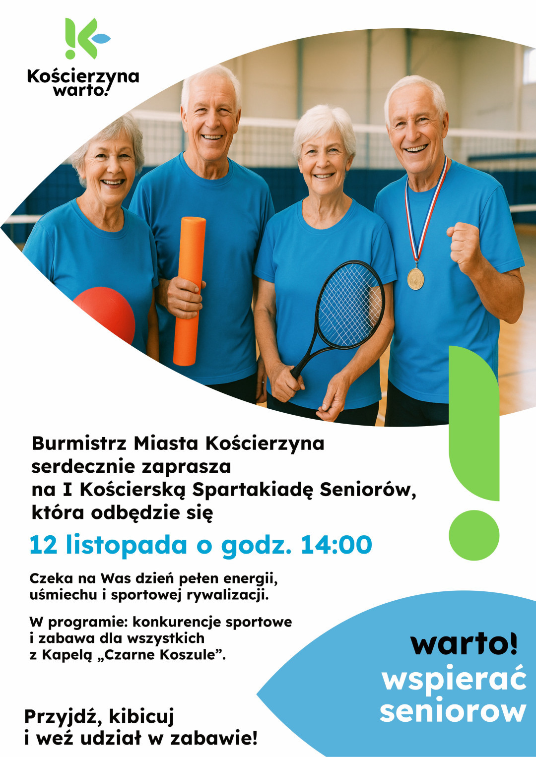 W środę (12.11) w Kościerzynie odbędzie się Spartakiada Senior&oacute;w