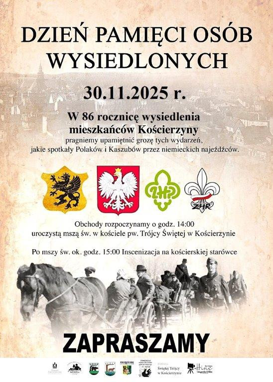 Kościerzyna upamiętni jutro (30.11.) 86. rocznicę wysiedlenia mieszkańc&oacute;w miasta