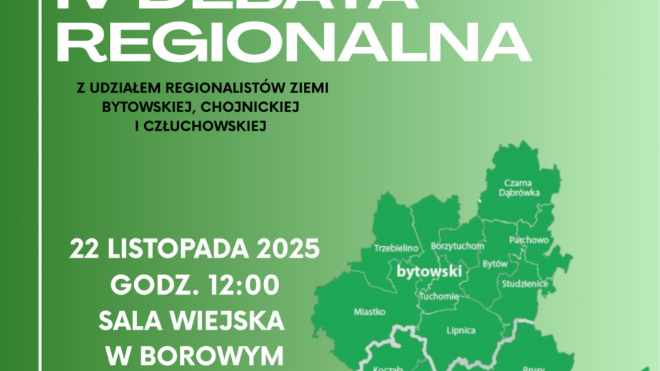 Jutro 22.11 czwarta debata z udziałem regionalistów z trzech powiatów. Tym razem spotkanie odbędzie się w Borowym Młynie