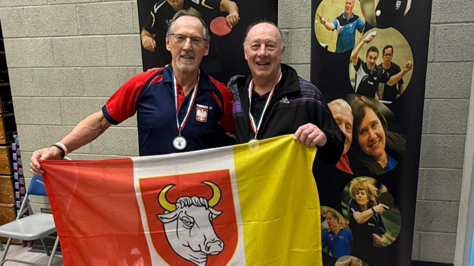 Leszek Jodaniewski z Człuchowa drugi w deblowym turnieju Grand Prix Anglii w Tenisie Stołowym