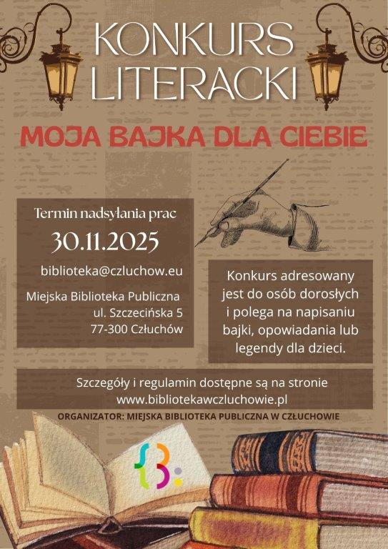"Moja bajka dla Ciebie". Miejska Biblioteka Publiczna w Człuchowie ogłosiła konkurs na napisanie bajki, opowiadania lub legendy o mieście