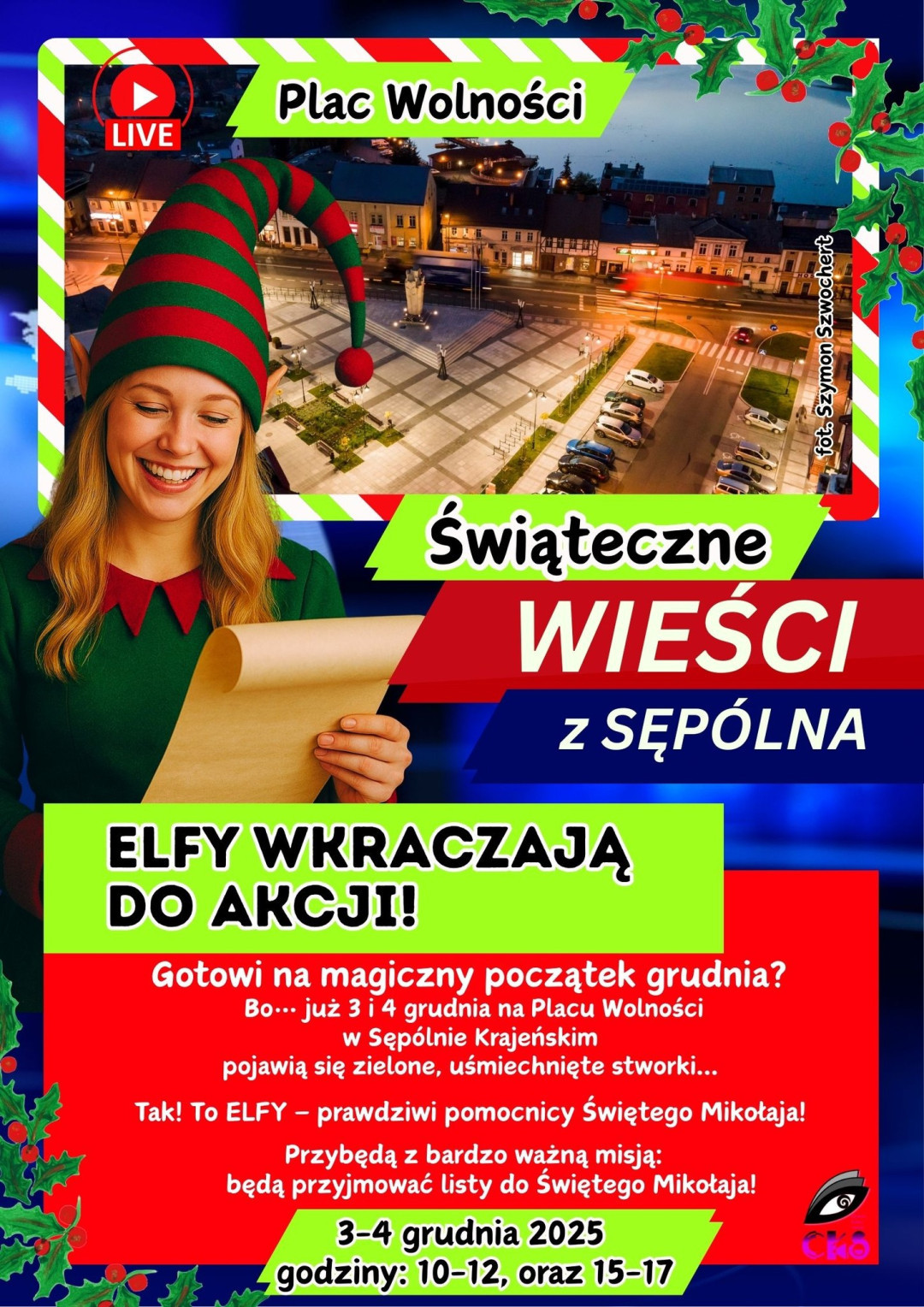Na Placu Wolności w Sęp&oacute;lnie Krajeńskim stanęła chatka Świętego Mikołaja