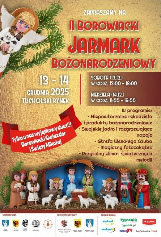 II Borowiacki Jarmark Bożonarodzeniowy w Tucholi. Impreza ma pom&oacute;c ożywić rynek. "Żeby miał więcej magnes&oacute;w, kt&oacute;re przyciągną ludzi"