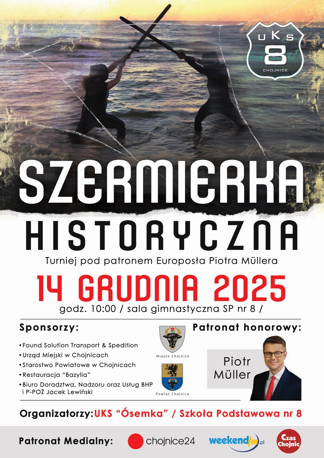 W Chojnicach w niedzielę 14 grudnia odbędzie się pierwszy turniej szermierki historycznej
