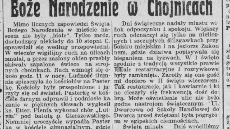 Opowiem ci historię, odcinek 197. Jak świętowano Boże Narodzenie w Chojnicach w okresie międzywojennym?