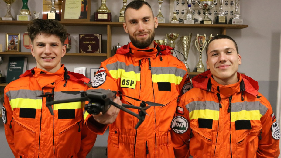 OSP Polnica z gminy Człuchów ma drona z termowizją i tworzy Grupę Poszukiwawczo-Ratowniczą REPORTAŻ, FOTO