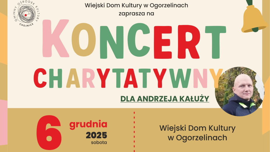 W sobotę w Wiejskim Domu Kultury w Ogorzelinach koncert charytatywny