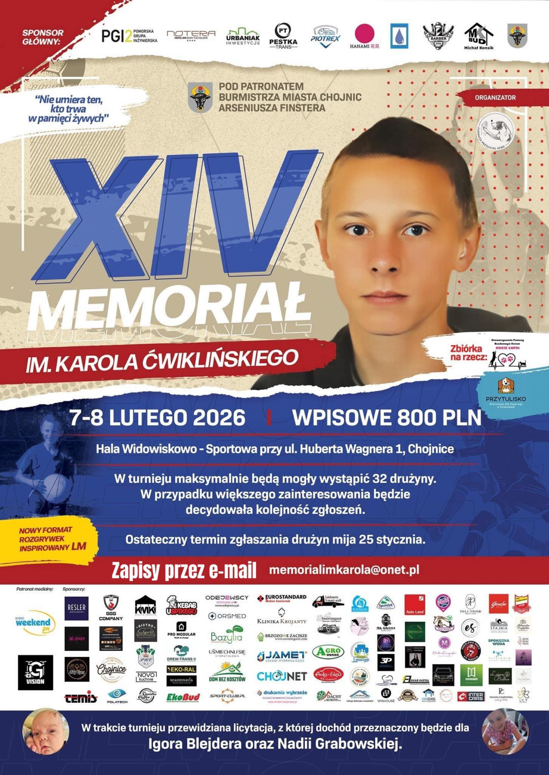 Są ostatnie wolne miejsca w Memoriale Karola Ćwiklińskiego. Charytatywny turniej futsalowy odbędzie się w lutym w Chojnicach