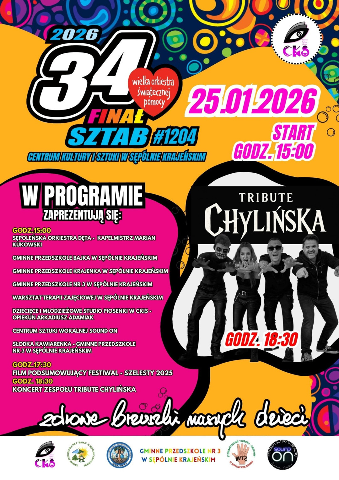 Film o "Szelestach" i koncert zespołu "Tribute Chylińska" - to atrakcje WOŚP w Sęp&oacute;lnie Krajeńskim
