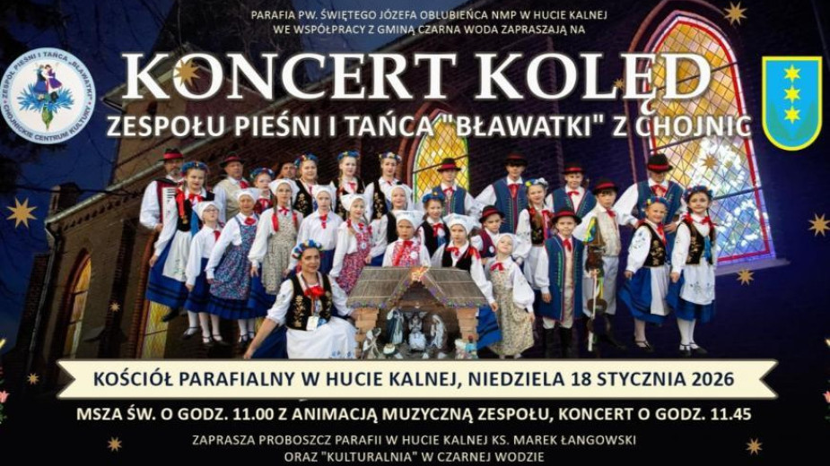 Kolędowanie z Bławatkami - zespół z Chojnic wystąpi jutro 18.01 w Hucie Kalnej, w gminie Czarna Woda