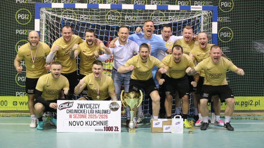 Obronili mistrzostwo Chojnic. Novo Kuchnie znów wygrały Chojnicką Ligę Halową. Liga naprawdę została fajnie opakowana FOTO