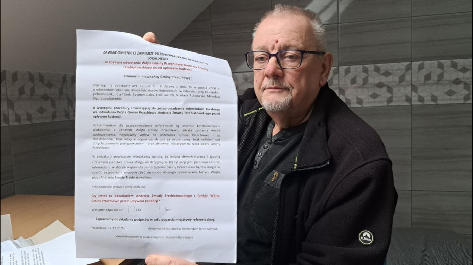 Przyspiesza akcja zbierania podpisów poparcia dla organizacji referendum w sprawie odwołania wójta Przechlewa ROZMOWA