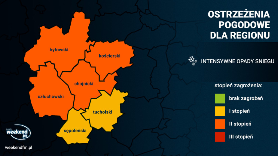 Lokalnie spadnie nawet pół metra śniegu. IMGW wydał pomarańczowe i żółte alerty dla naszego regionu