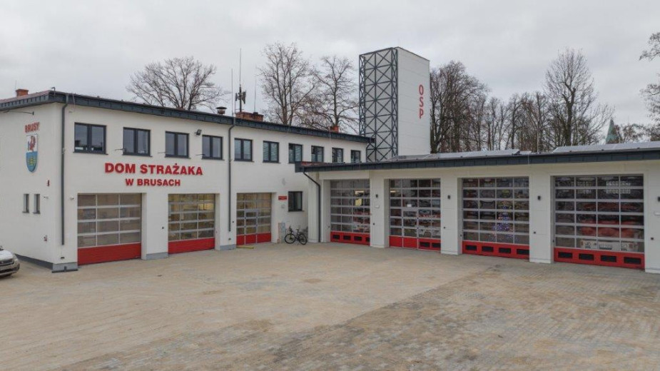 Gmina Brusy zakończyła dużą inwestycje związane z rozbudową obiektów strażackich