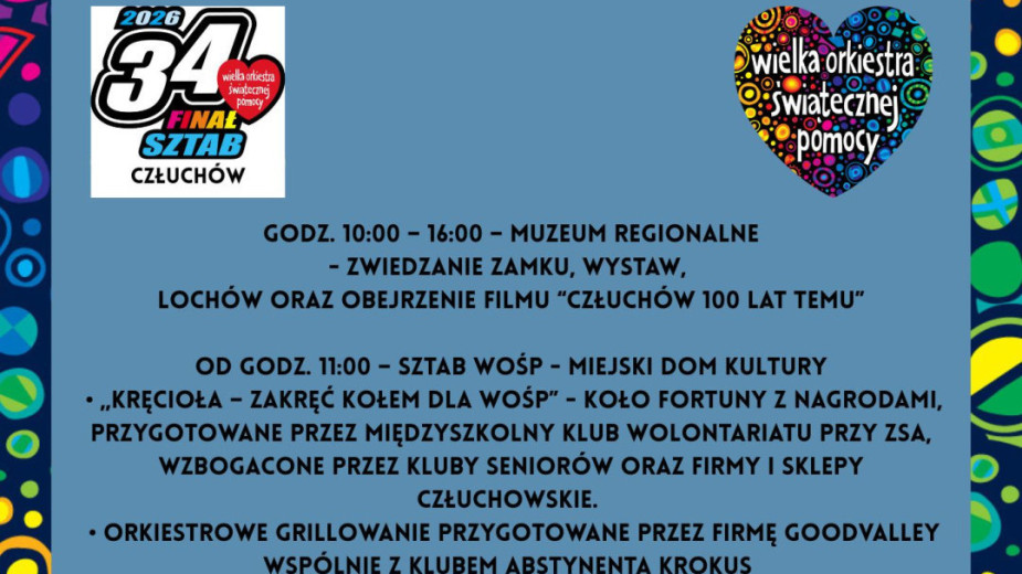 Od kuźni do strzelnicy laserowej. Finał Wielkiej Orkiestry Świątecznej Pomocy w Człuchowie
