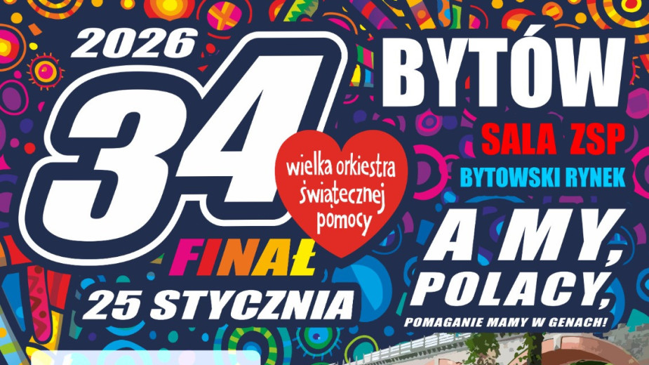 Występy artystyczne i pokazy, a także kawiarenka, loteria i licytacje. Tak zapowiada się 34. finał WOŚP w Bytowie