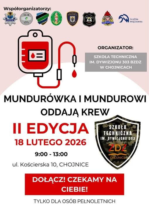 Dwie akcje w Szkole Technicznej w Chojnicach. We wtorek charytatywny kiermasz ciast, a w środę zbi&oacute;rka krwi