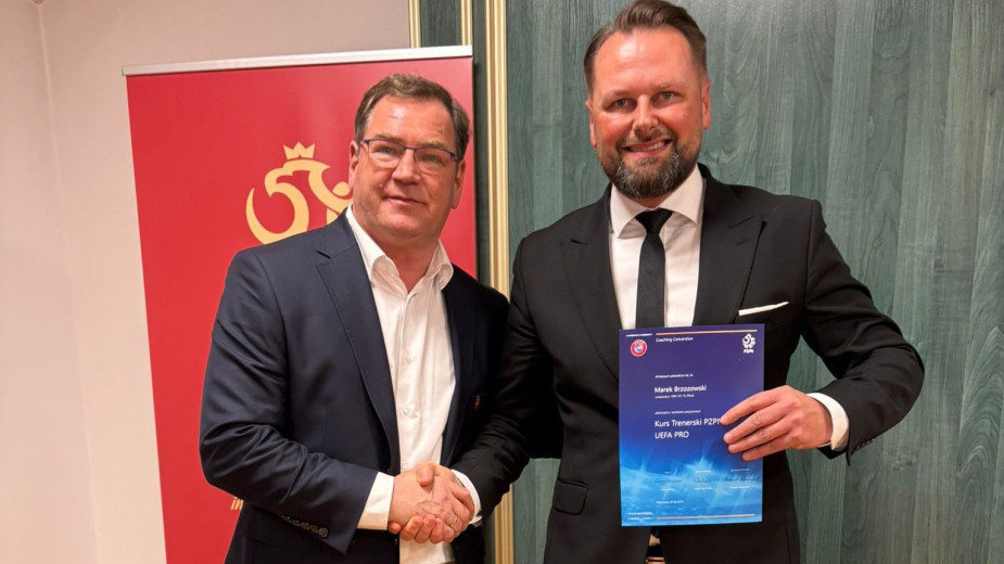 Wyższych uprawnień szkoleniowych w piłce nożnej już nie ma. Trener Chojniczanki Marek Brzozowski zdobył licencję UEFA PRO
