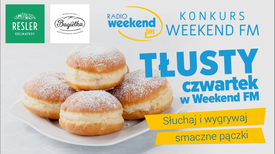 Tłusty czwartek w Weekend FM. Słuchaj i wygrywaj smaczne pączki!