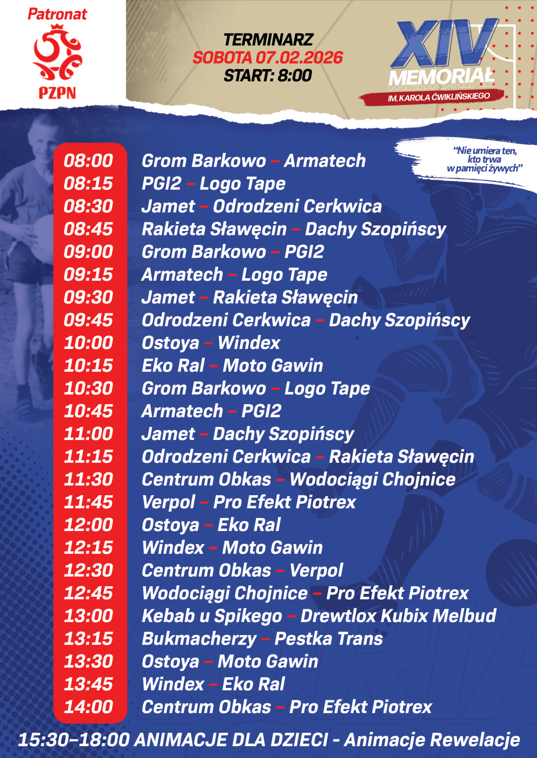 W ten weekend Memoriał Karola Ćwiklińskiego w Chojnicach. To dwudniowy, charytatywny turniej futsalowy z udziałem 32 drużyn