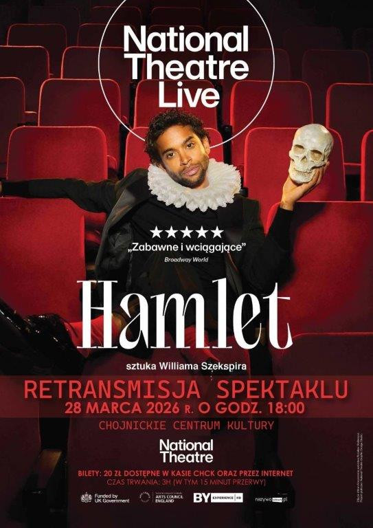 Szekspirowski "Hamlet" prosto z teatru w Londynie. Chojnickie Centrum Kultury zaprasza w sobotę (28.03) na retransmisję na żywo
