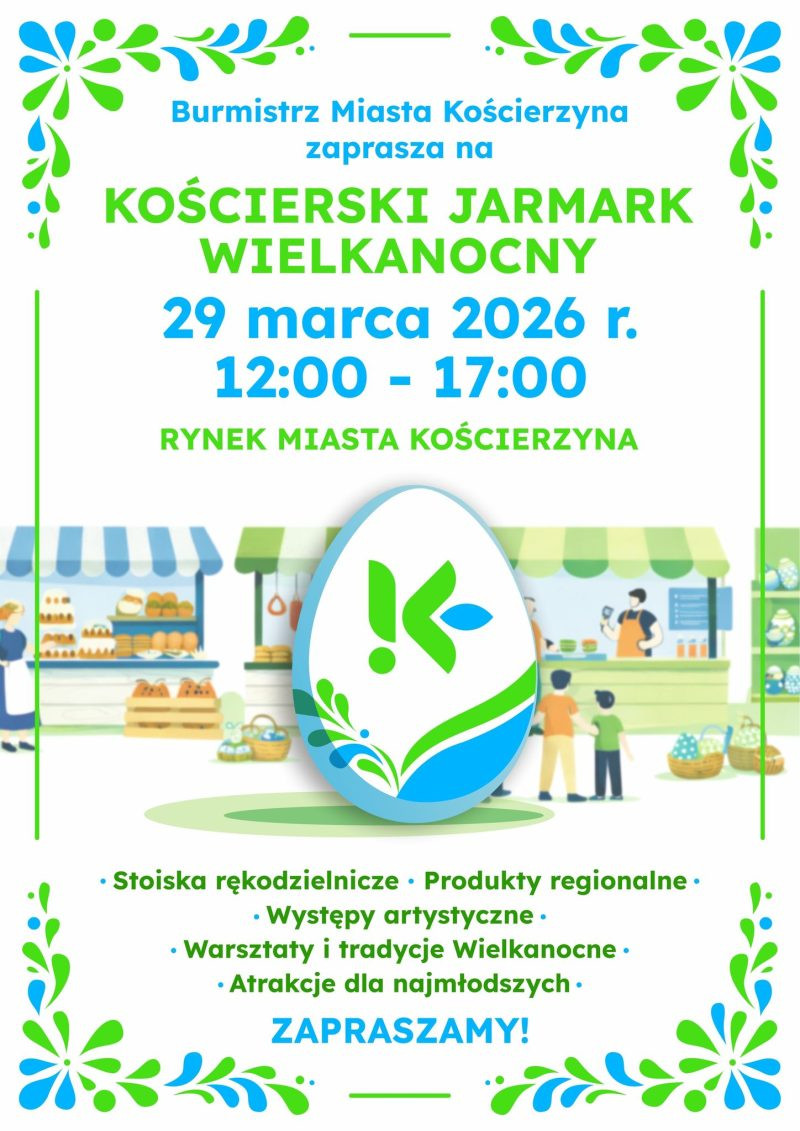 W niedzielę (29.03) w Kościerzynie odbędzie się Jarmark Wielkanocny