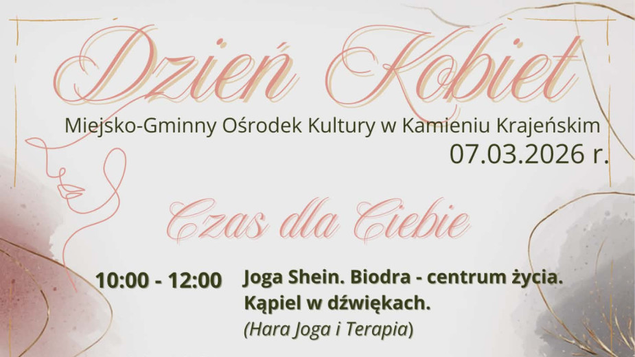 Miejsko - Gminny Ośrodek Kultury w Kamieniu Krajeńskim zaprasza na świętowanie Dnia Kobiet