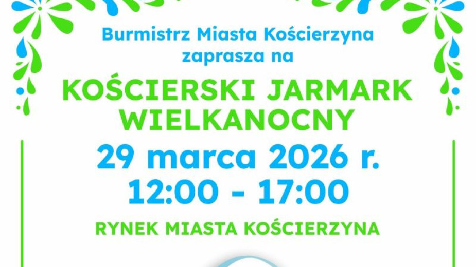 W niedzielę 29.03 w Kościerzynie odbędzie się Jarmark Wielkanocny
