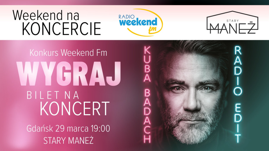 Weekend na koncercie. Wygraj zaproszenie na koncert Kuby Badacha w Starym Maneżu w Gdańsku