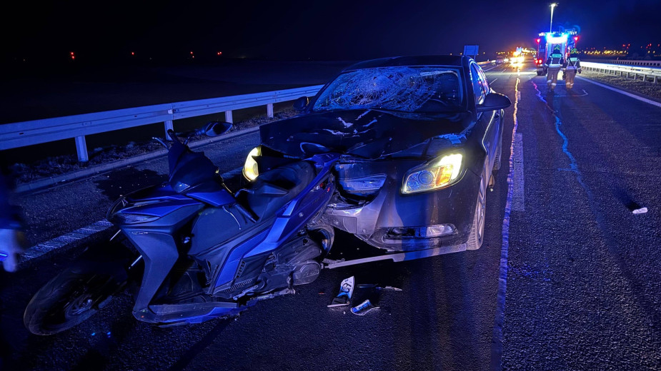 Wypadek na obwodnicy Chojnic. Dwie osoby poszkodowane w zderzeniu samochodu osobowego ze skuterem FOTO
