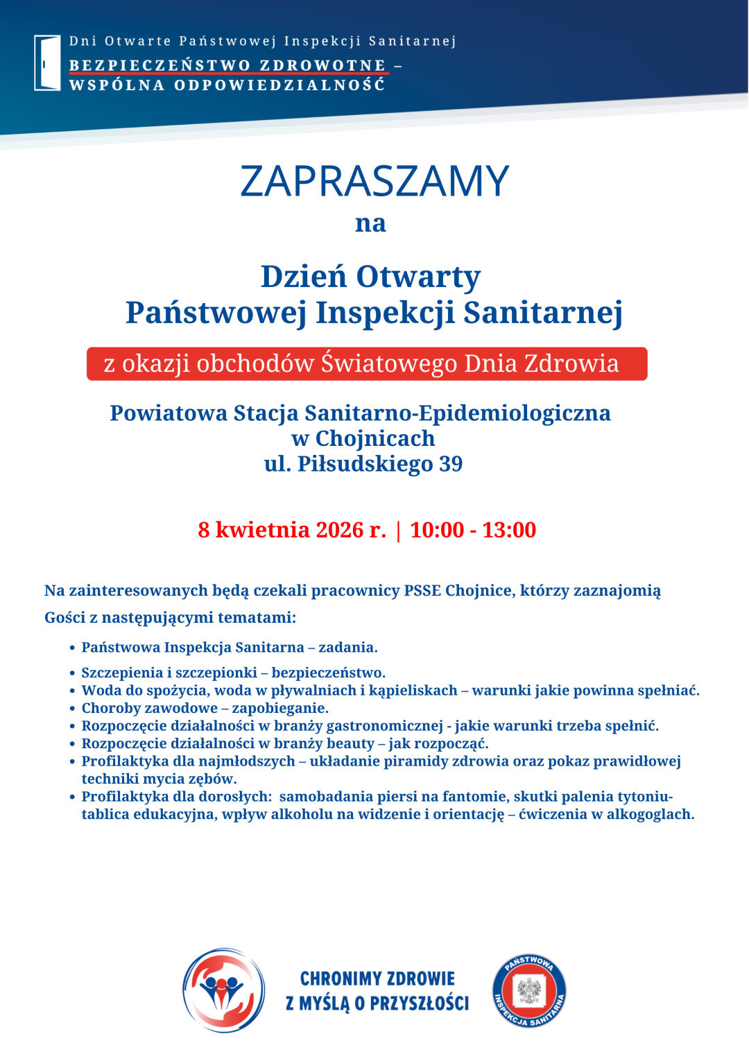 W środę (8.04) dzień otwarty w Powiatowej Stacji Sanitarno-Epidemiologicznej w Chojnicach