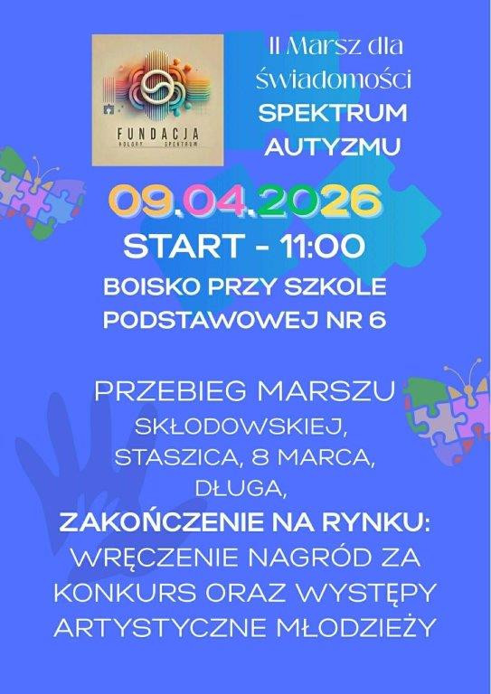 W Kościerzynie odbędzie się jutro (9.04.) Drugi Marsz dla Świadomości Spektrum Autyzmu