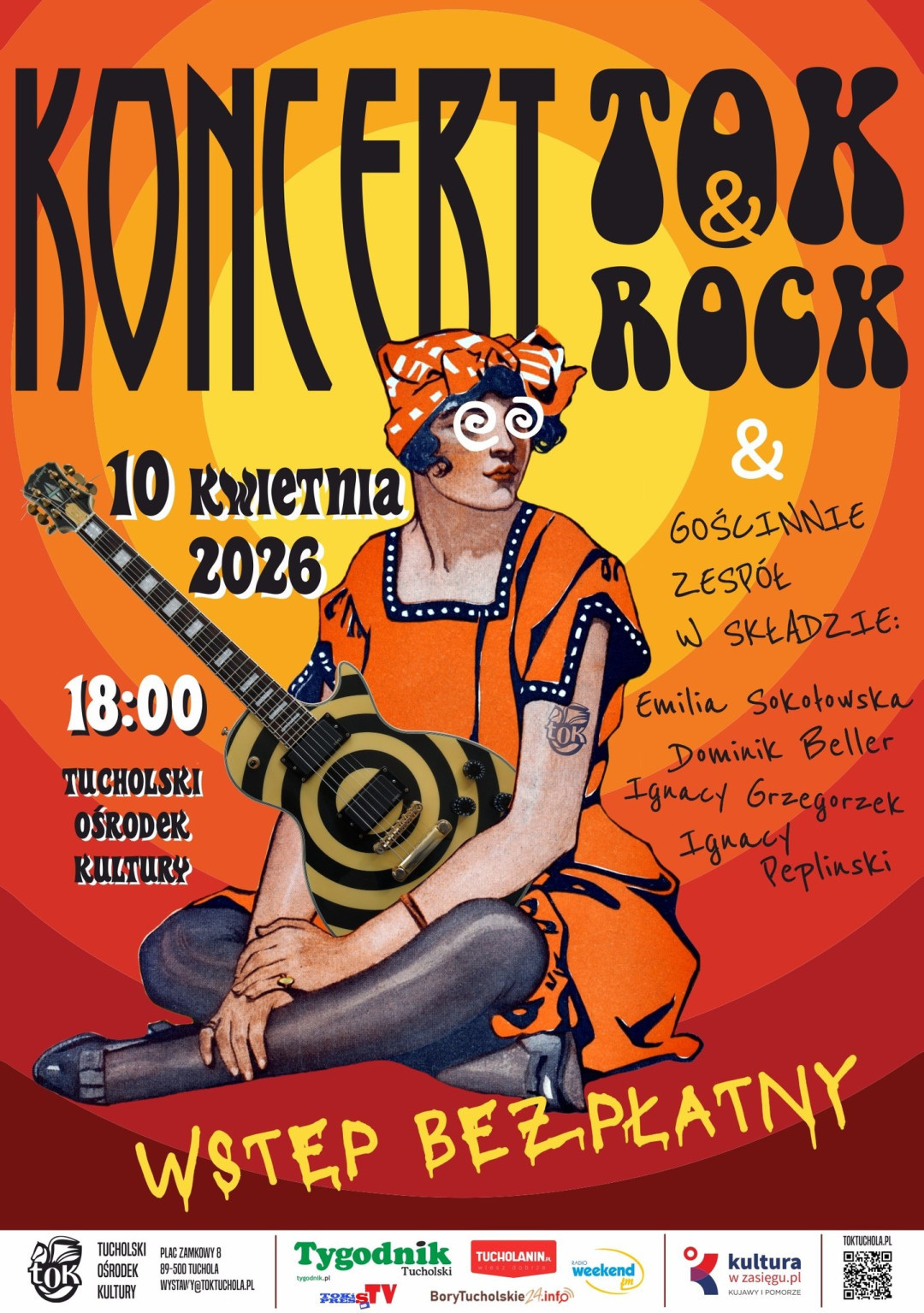 Tucholski Ośrodek Kultury zaprasza dziś (10.04) na koncert pod nazwą Tok&Rock