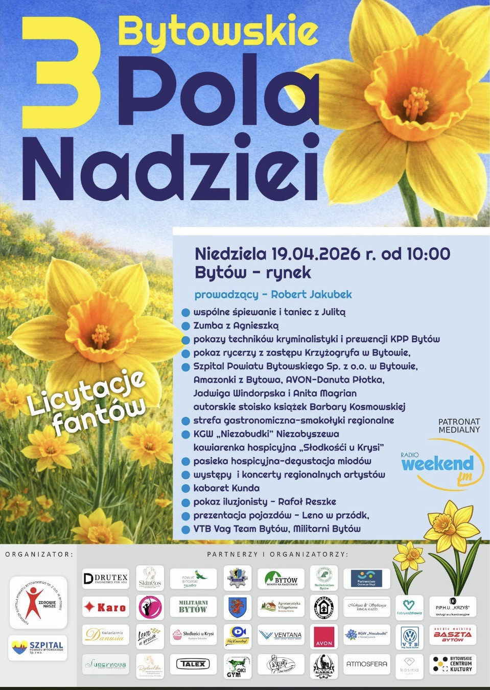 W najbliższą niedzielę (19.04.) na rynku w Bytowie odbędą się 3. Bytowskie Pola Nadziei. Celem akcji jest promowanie idei opieki hospicyjnej (ROZMOWA)