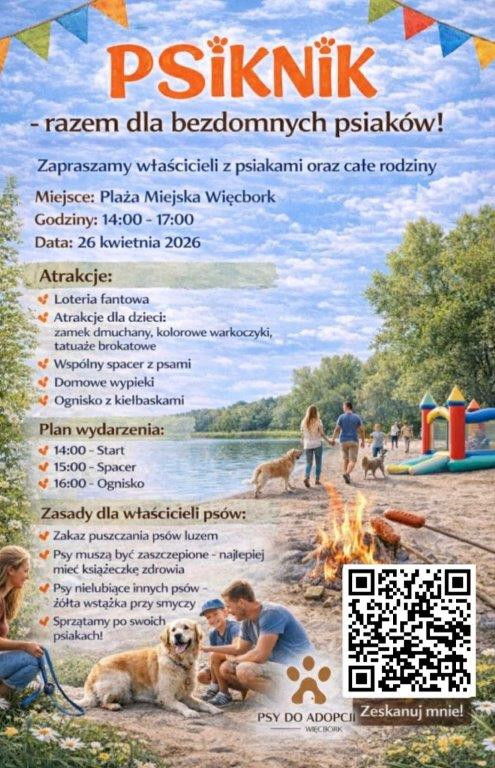 Przytulisko dla ps&oacute;w i kot&oacute;w w Więcborku zaprasza dziś (26.04) na charytatywny "Psiknik"
