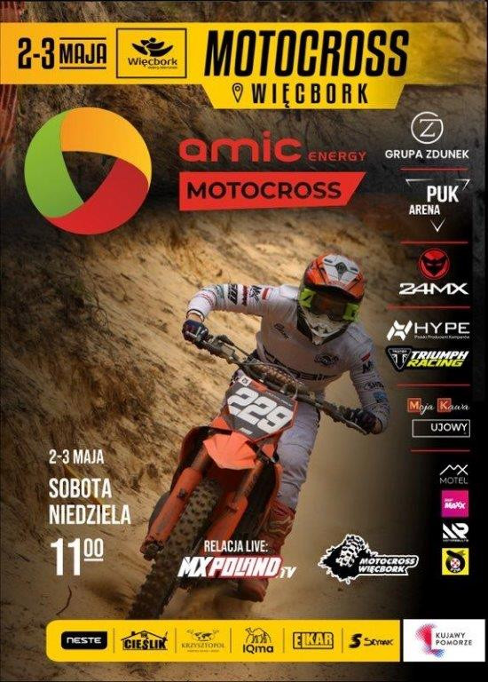 Już w ten weekend (2-3.05) na torze motocrossowym Plebanka w Więcborku ruszają zawody o puchar Amic Energy
