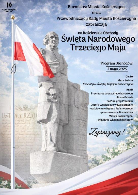 Najpierw oficjalne uroczystości, potem rodzinny piknik. Tak Kościerzyna uczci rocznicę uchwalenia Konstytucji 3 Maja