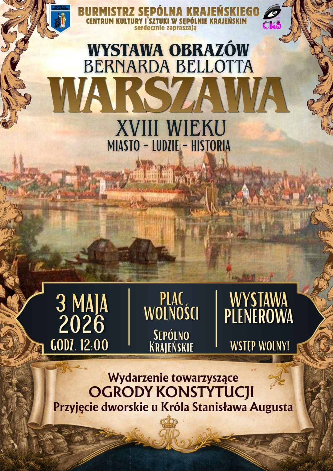 Centrum Kultury i Sztuki w Sęp&oacute;lnie Krajeńskim zaprasza jutro (3.05) na przyjęcie do kr&oacute;la Stanisława Augusta Poniatowskiego