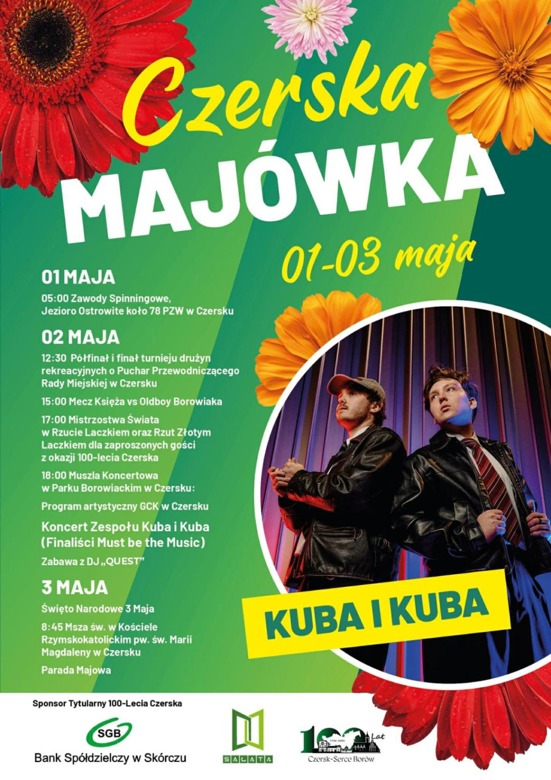 Mistrzostwa w rzucie laczkiem, koncert duetu Kuba i Kuba oraz parada. To plan na maj&oacute;wkę w Czersku