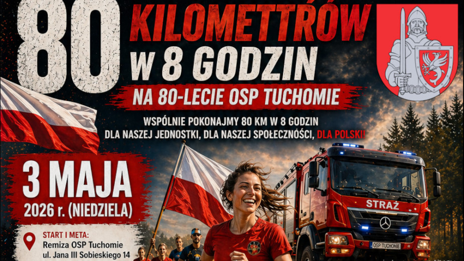 Ochotnicy z Tuchomia będą jutro (3.05) świętować jubileusz jednostki. W planie jest symboliczny bieg