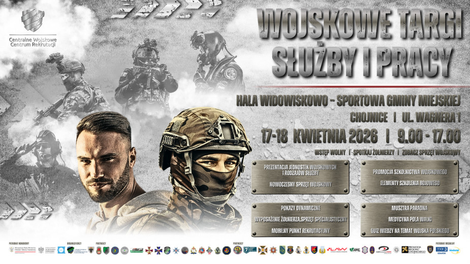 Wojska specjalne, sprzęt wojskowy i orkiestra zawitają do Chojnic. W przyszłym tygodniu 17-18.04 Wojskowe Targi Służby i Pracy