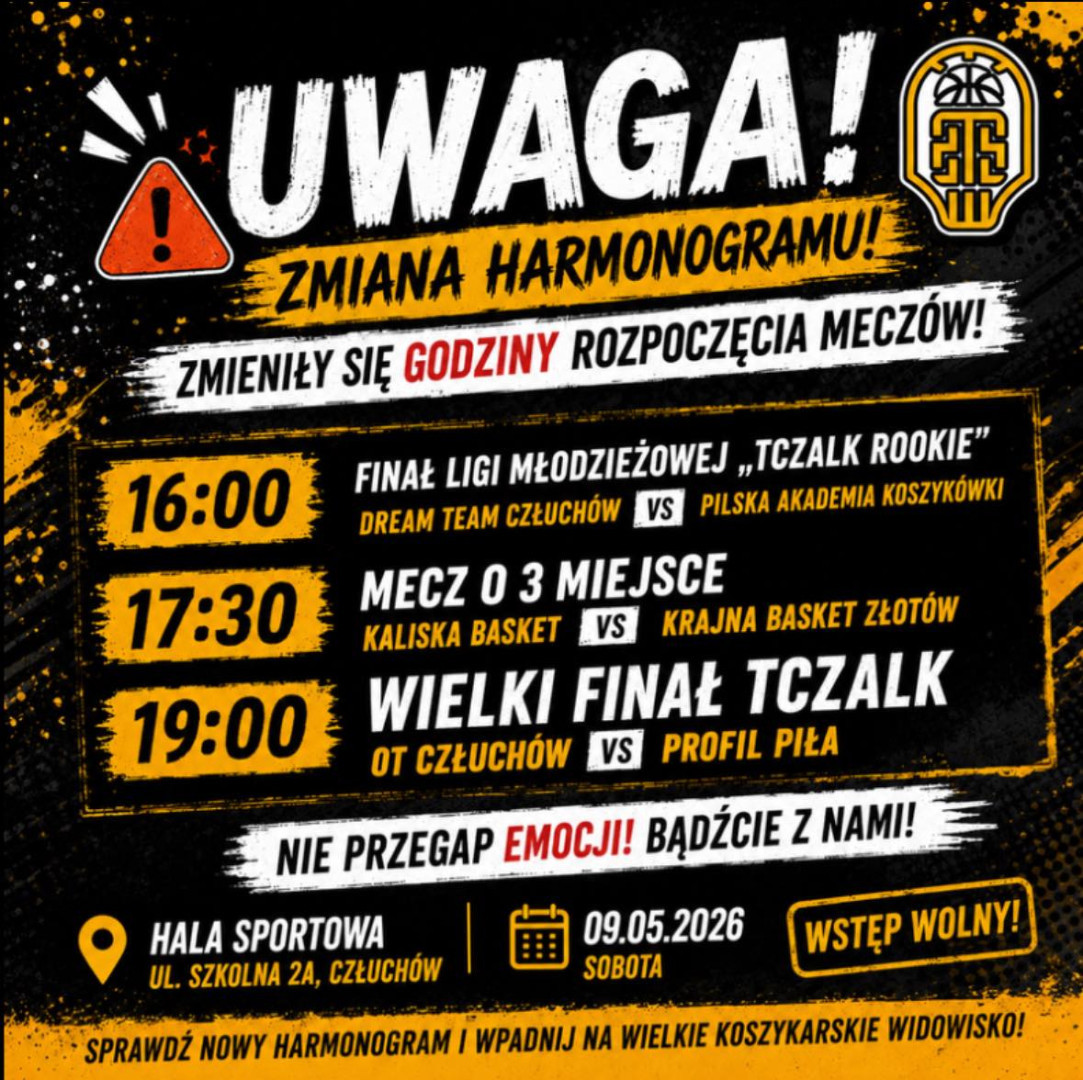 Dziś (9.05) wielki finał Telmax Człuchowskiej Amatorskiej Ligi Koszyk&oacute;wki. O trofeum zagrają Old Times Człuch&oacute;w i Profil Piła
