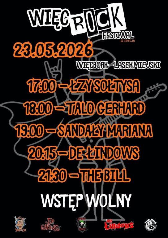 Miejsko - Gminny Ośrodek Kultury w Więcborku zaprasza dziś (23.05) na WięcRock Festiwal