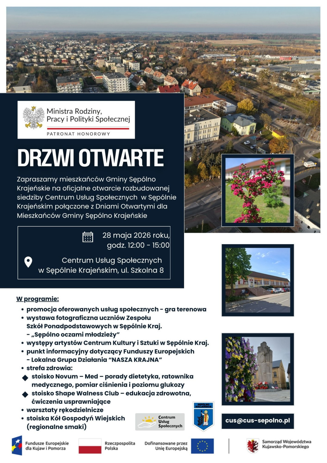 Centrum Usług Społecznych w Sęp&oacute;lnie Krajeńskim zaprasza na "drzwi otwarte". Jutro (28.05) otwarcie rozbudowanej siedziby