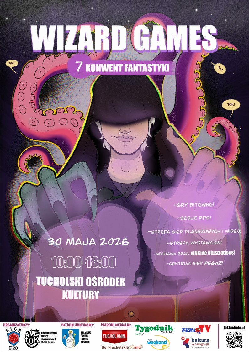 Tucholski Ośrodek Kultury zaprasza jutro na konwent Wizard Games. To już 7. edycja imprezy